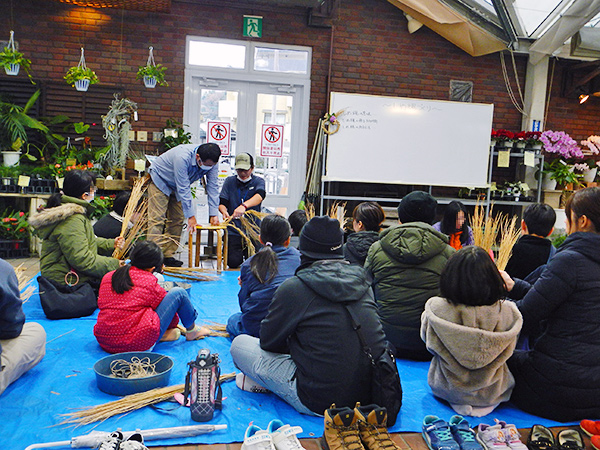 正月のしめ縄作り